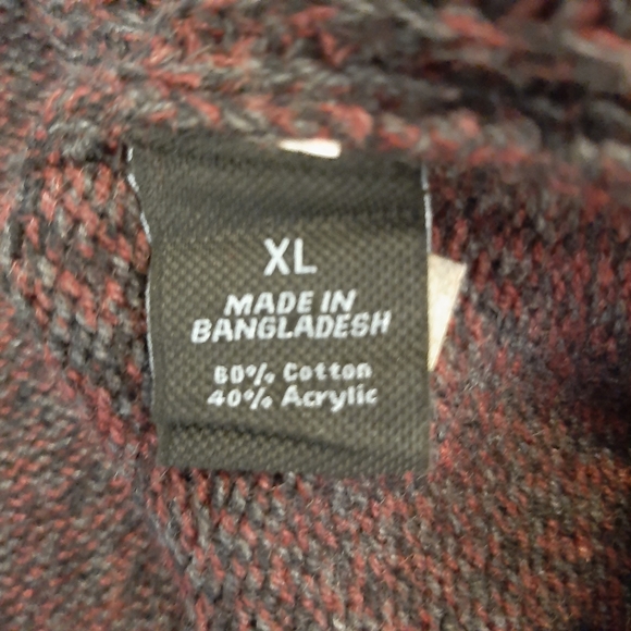 Marc Anthony NWT Heavy Knit Luxury 1/4 Zip Sweater – Burgundy – Size XL - Picture 4 of 6